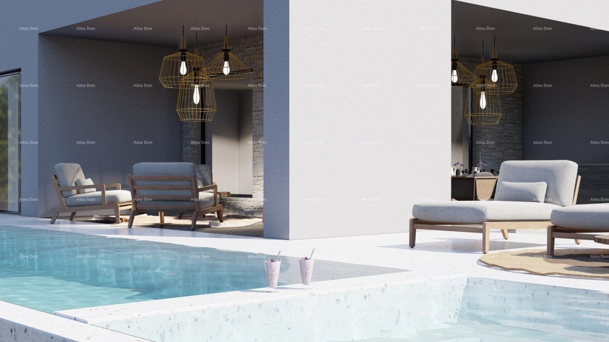 Tinjan – Gradbena parcela 1.152 m² z dovoljenjem in projektom za hišo s bazenom 15