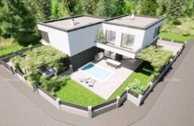 Liznjan, duplex house with pool 120m2.