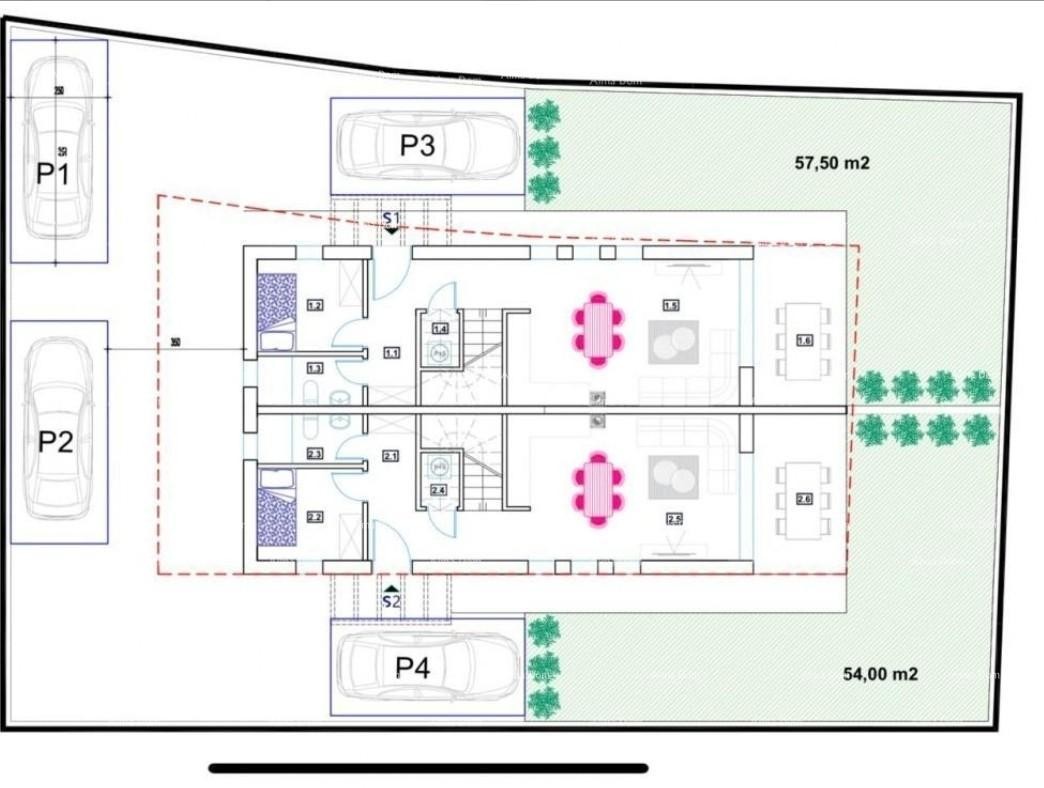 Дуплекс с бассейном с 2 14