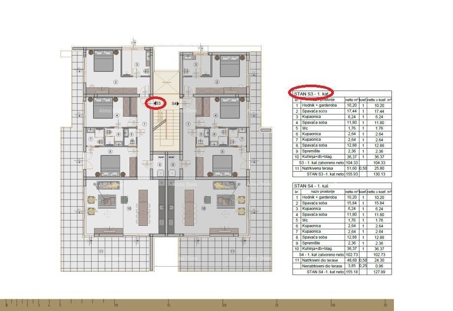 Роскошная двухуровневая квартира в Ровине – 237,75 м² (чистая 175,78 м²) 7