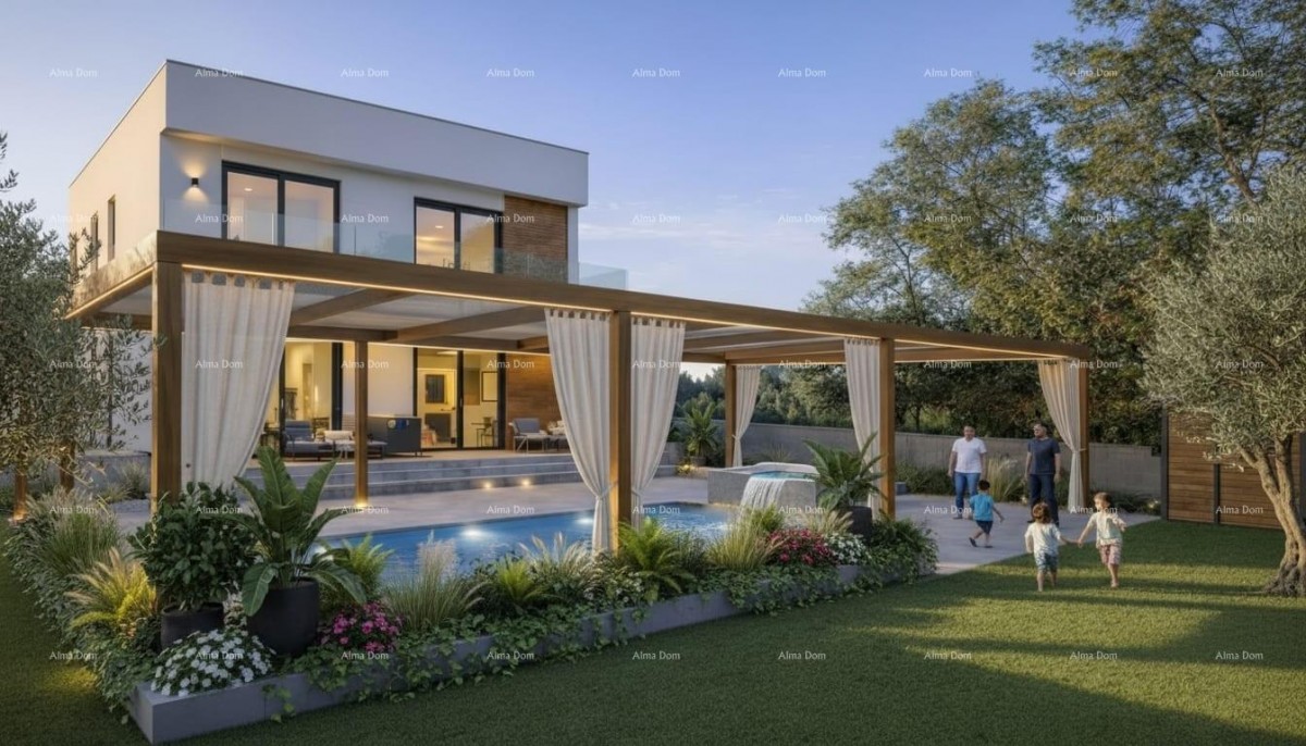 ГАЛИЖАНА - Продажа современного дома с бассейном, джакузи и видом на море! 1