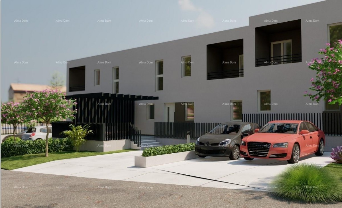 ПОРЕЧ - Современный двухквартирный дом с собственной зеленью (Дом B) 12