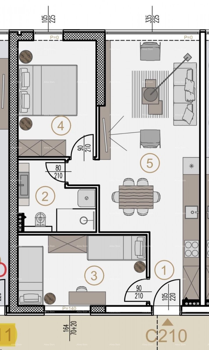 Apartments for sale in a new commercial and residential project, Poreč 7