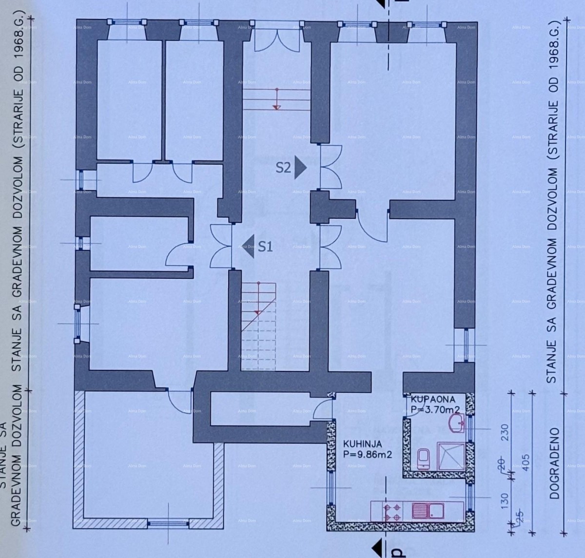 ПУЛА, центр – продажа квартиры 55 м² с садом и парковочным местом 20