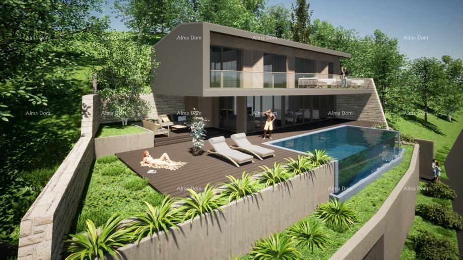 Продается недавно построенный современный особняк с бассейном недалеко от Буе 1