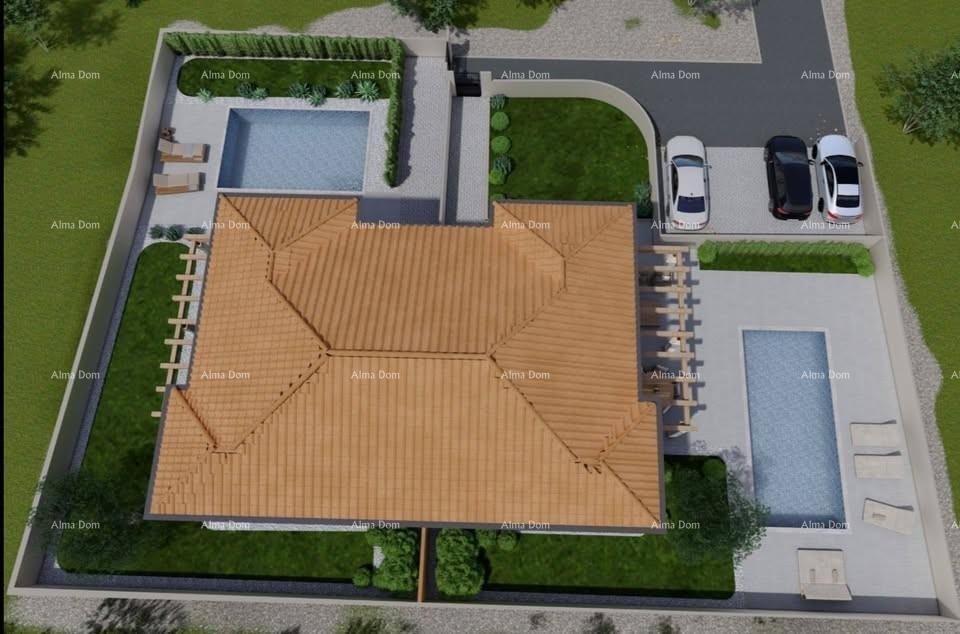 Dve moderni vili z bazenom in savno v gradnji - Istra 11