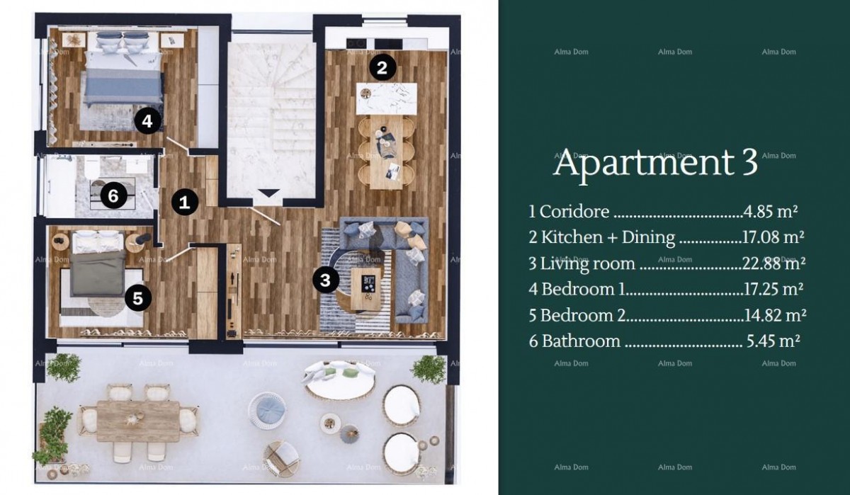 Prodaja modernih apartmajev v čudovitem stanovanjskem naselju, Umag A3-D8 6