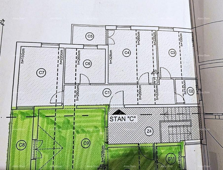 Пула – Бусолер, Четырехкомнатная квартира в состоянии 12