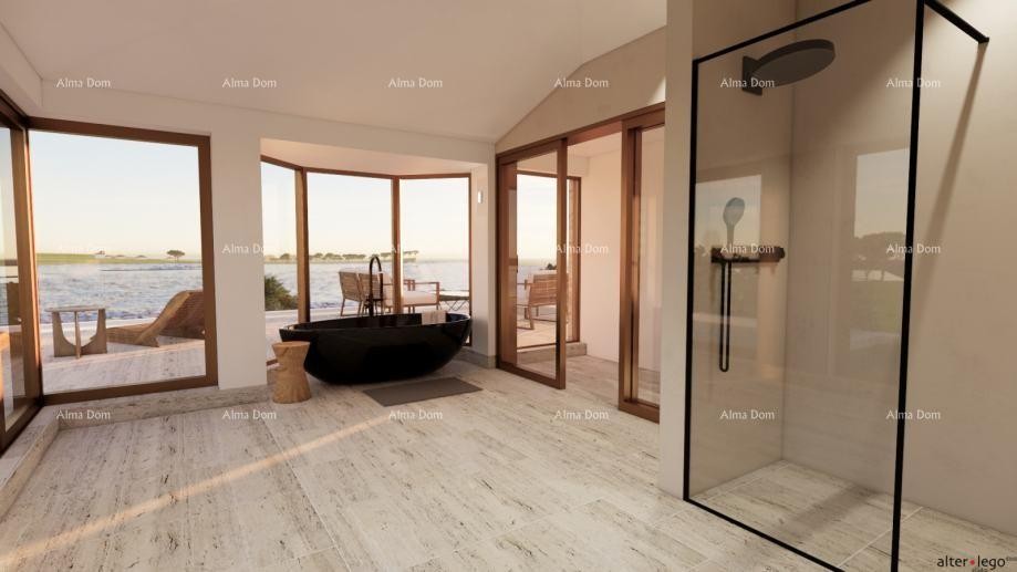 POMER, prvi red do mora, kuća s građevinskim zemljištem i projektom za luksuznu vilu 16