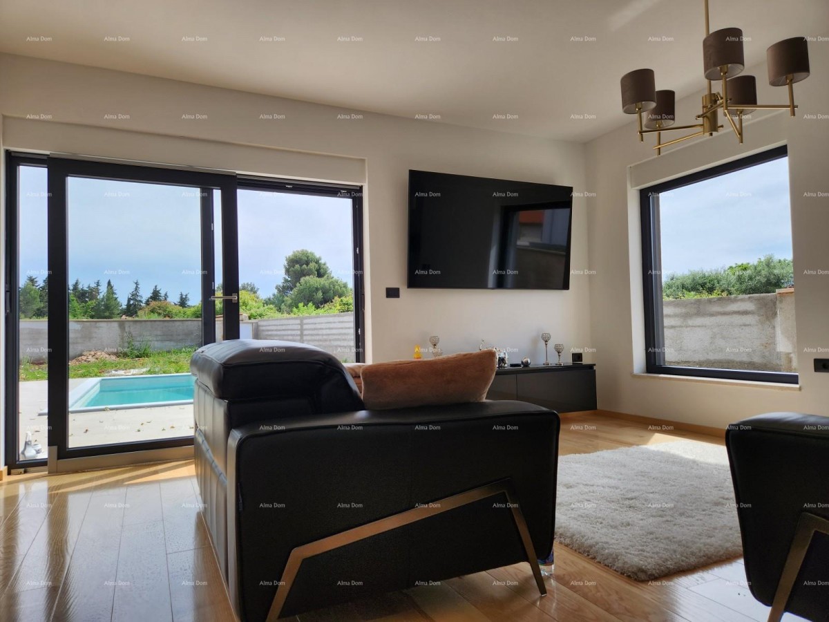 Istria, Ližnjan, 1 km dal centro di Medulin, nuova casa moderna con piscina per le vacanze. 5