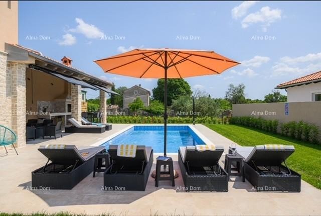 Роскошная, полностью меблированная вилла в Истрии с студией, бассейном и видом на море, Канфанар! 3