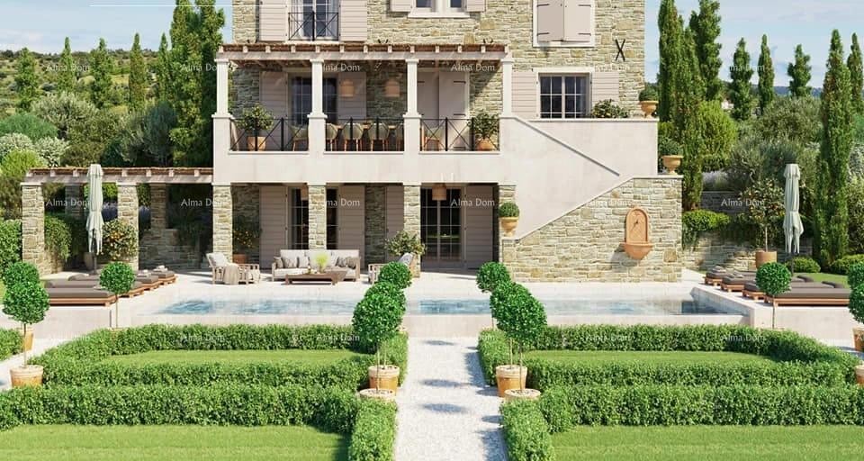 Motovun – Building land of 1,965 m² with a villa project and a view of nature 1