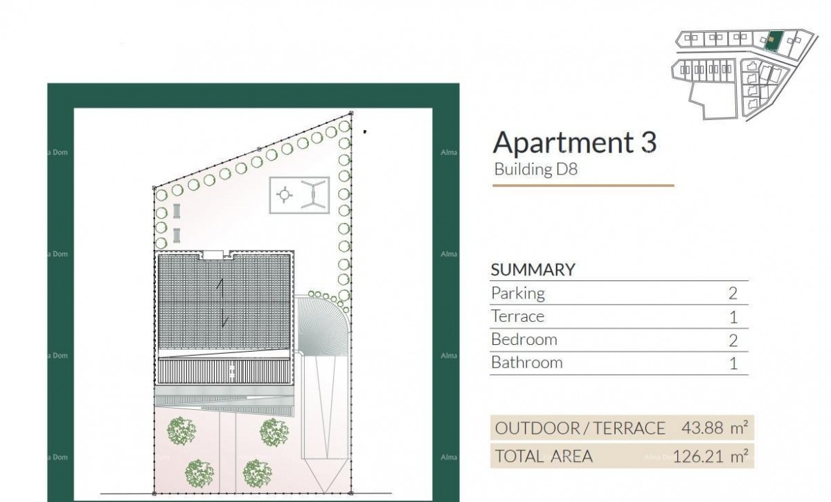Prodaja modernih apartmajev v čudovitem stanovanjskem naselju, Umag A3-D8 7