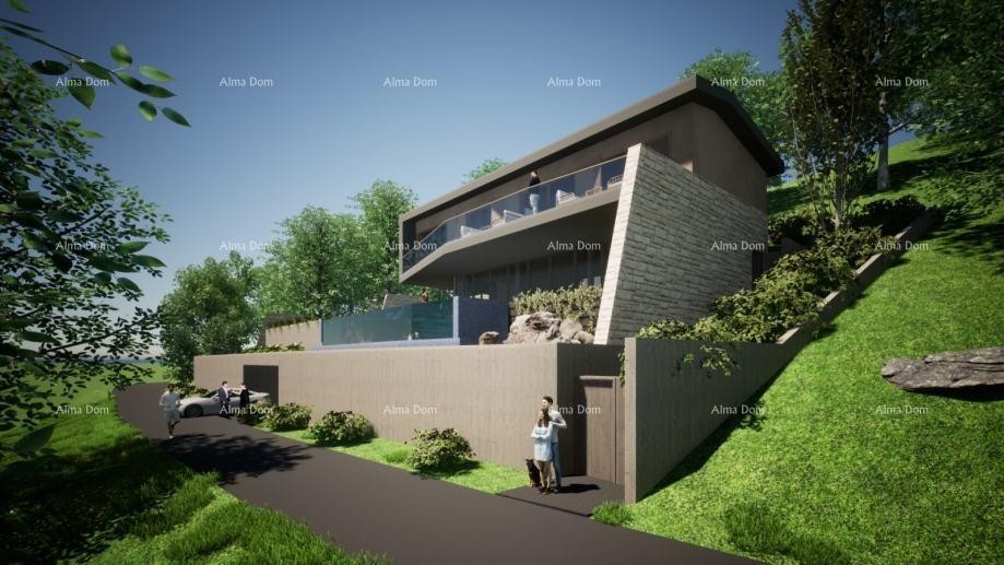 Продается недавно построенный современный особняк с бассейном недалеко от Буе 7