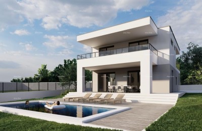 GALIŽANA - Modern house for sale with pool and sea view