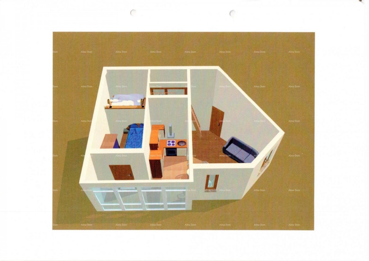 Червар Порат – 2-комнатная квартира с галереей, 100 м от моря 9