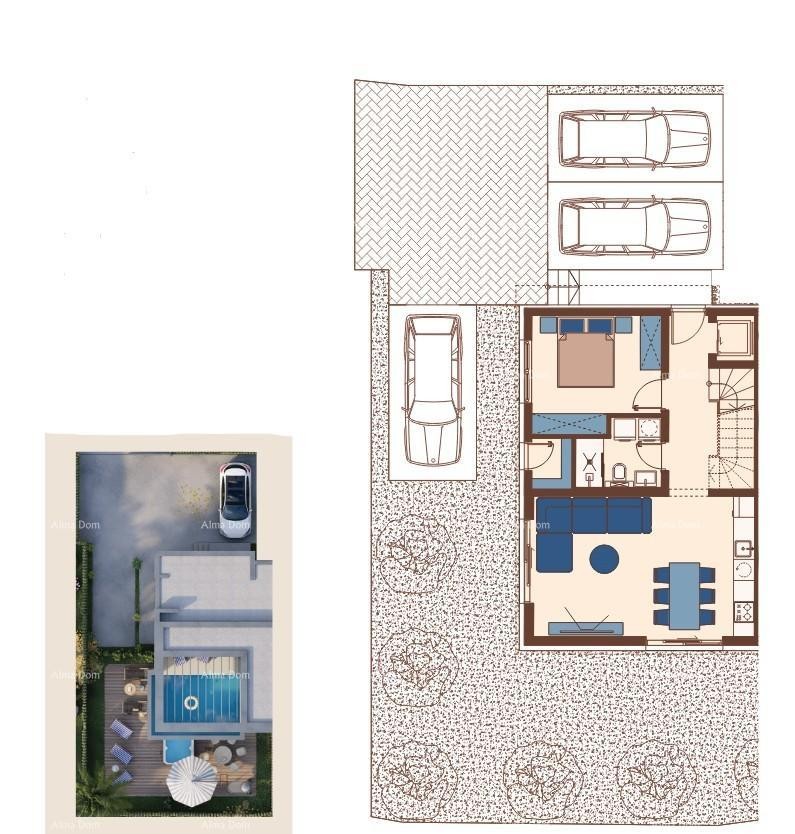 Dupleks luksuzna vila v mediteranskem slogu s bazenom in dvigalom. Pogled na morje! Medulin! 15