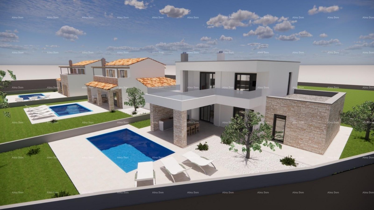 Prelepa vila s bazenom, located in a peaceful setting of Červar. 1