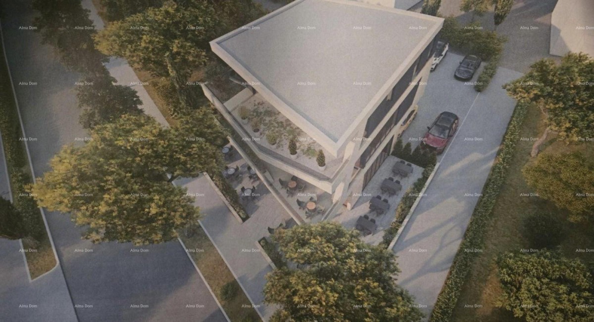 Продажа земельного участка под строительство с готовым проектом для строительства офисного здания, Медулин! 5