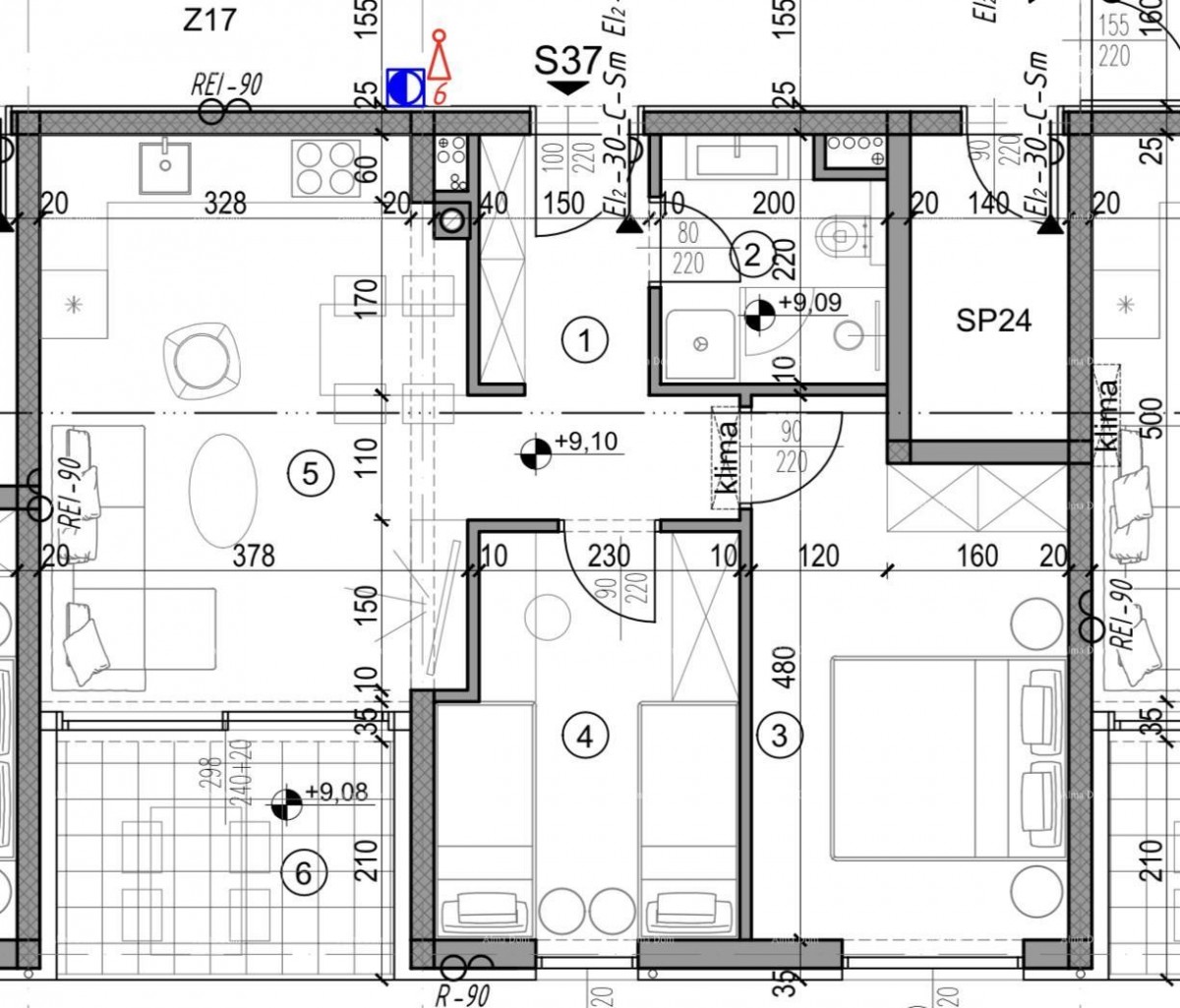 Pula. Nuovo edificio residenziale. Vendita di un appartamento con posto auto e cantina. Vicinanza al nuovo ospedale. S37 5