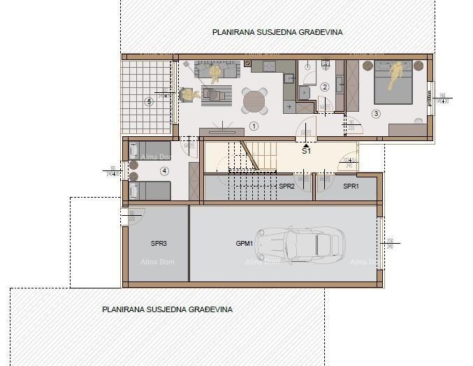 Vendita - appartamento al piano terra, in un nuovo complesso residenziale, Valdebek, Pola! Zg4 S1 6