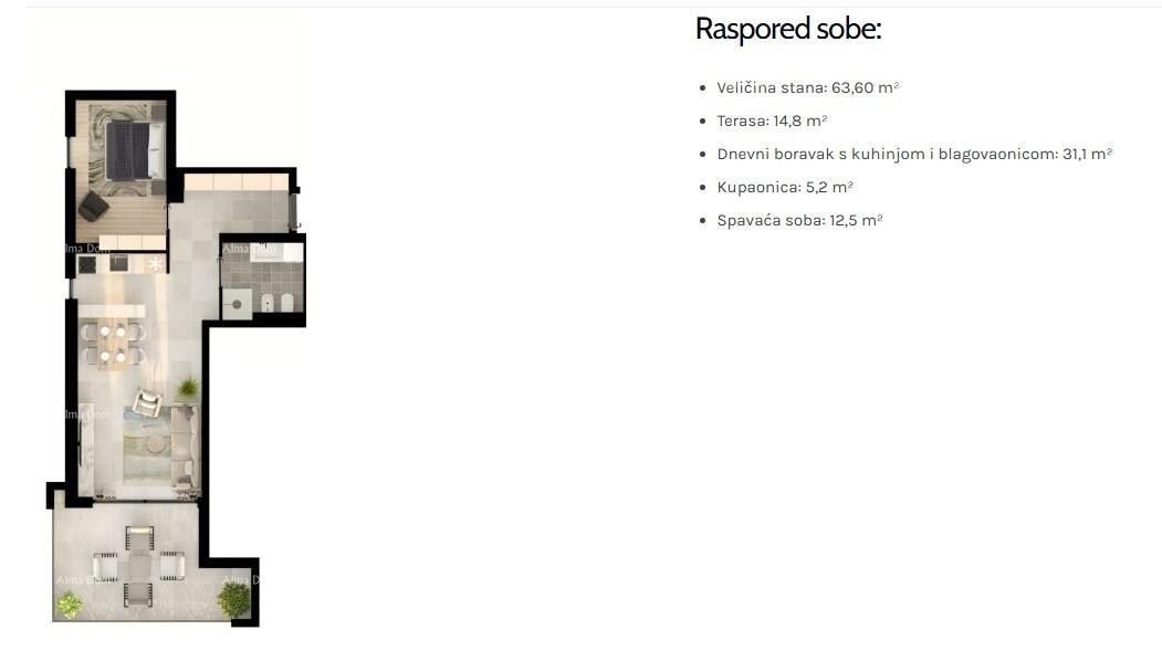 UMAG! Moderno stanovanje v vrhunskem stanovanjskem kompleksu blizu morja, S77 10