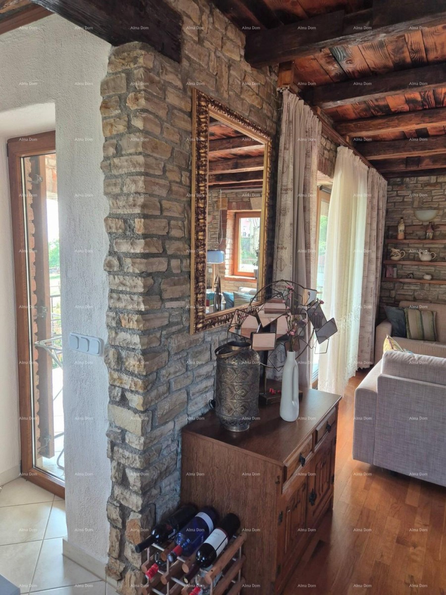 Stone house with a pool and panoramic sea view – Kaštelir 6