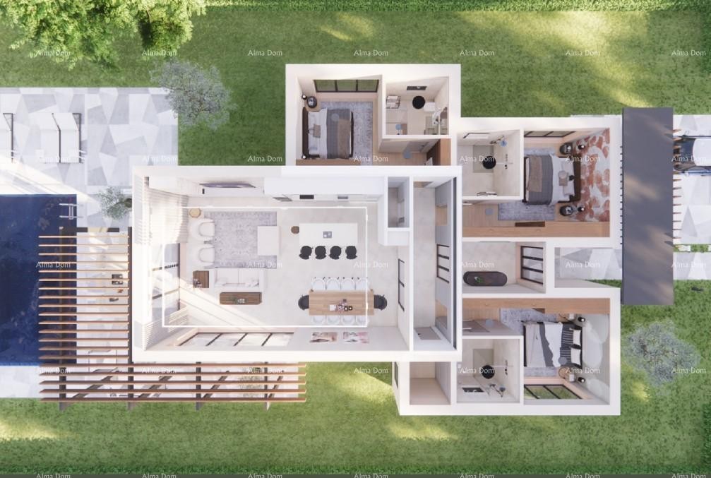Ville di lusso in vendita, design moderno con piscine, dintorni di Dignano! VA 5