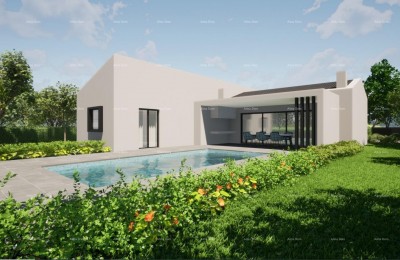 Projekt hiše z bazenom v Kršanu