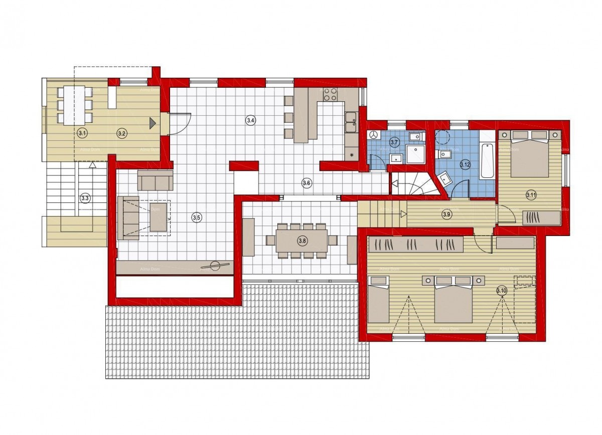Лижњан – Просторный семейный дом с большим потенциалом 18