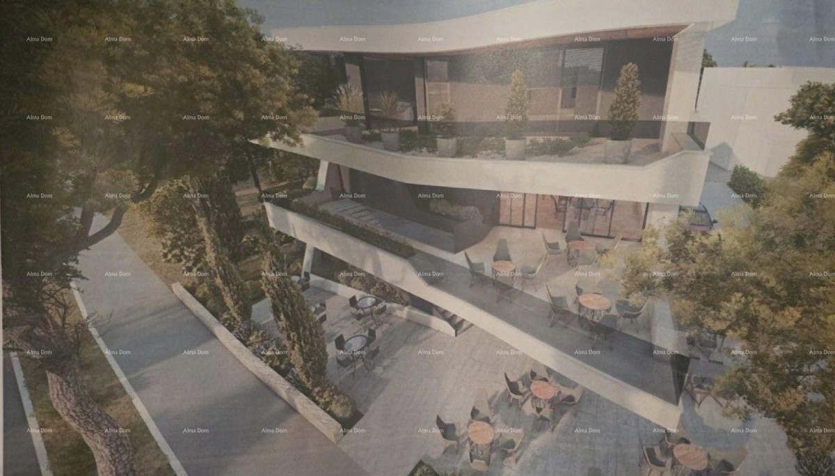 Продажа земельного участка под строительство с готовым проектом для строительства офисного здания, Медулин! 3