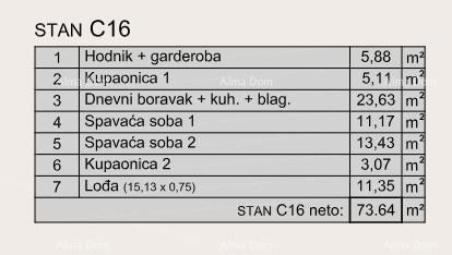 Prodaja modernih stanova u ekskluzivnoj zgradi sa pogledom na Marinu, Pula! 17
