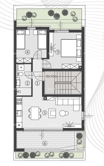 Vendita di appartamenti con posto auto in un nuovo complesso residenziale, Štinjan! SL9D 15