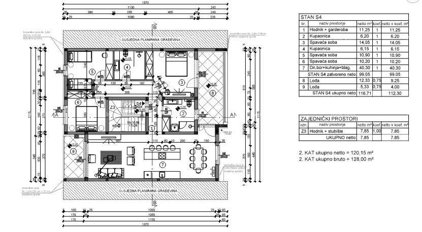 Novogradnja! Prodaje se stan s dvije spavaće sobe i dva parkirna mjesta, Pula, Valdebek 7