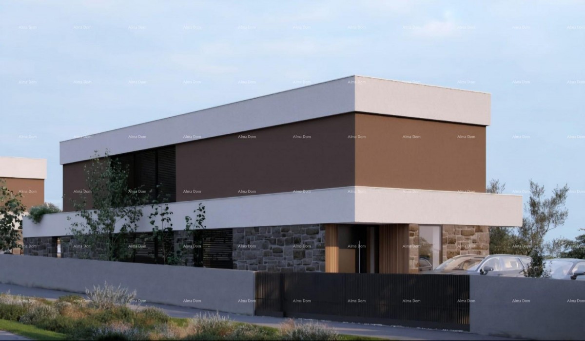 Kanfanar, casa moderna in fase di Roh-bau 4