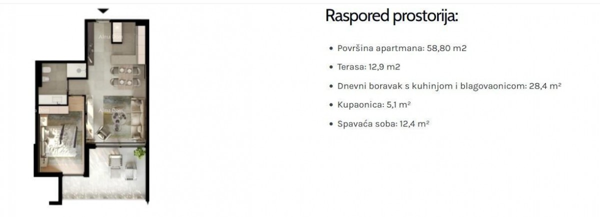 Продажа - квартира в новом жилом проекте, всего 200 м от моря и пляжей, Умаг! 7