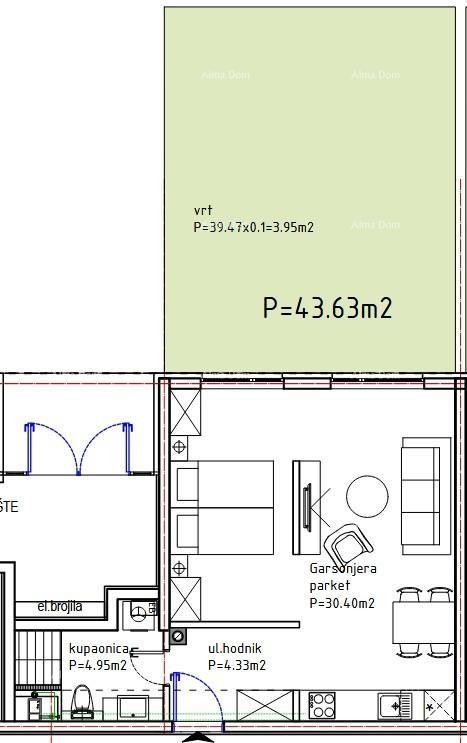 Ново! Студия-апартамент с садом в отличном месте, Пула! 4