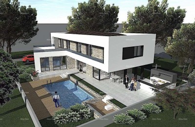 PERUŠKI, KUĆA U ROH-BAU FAZI S BAZENOM