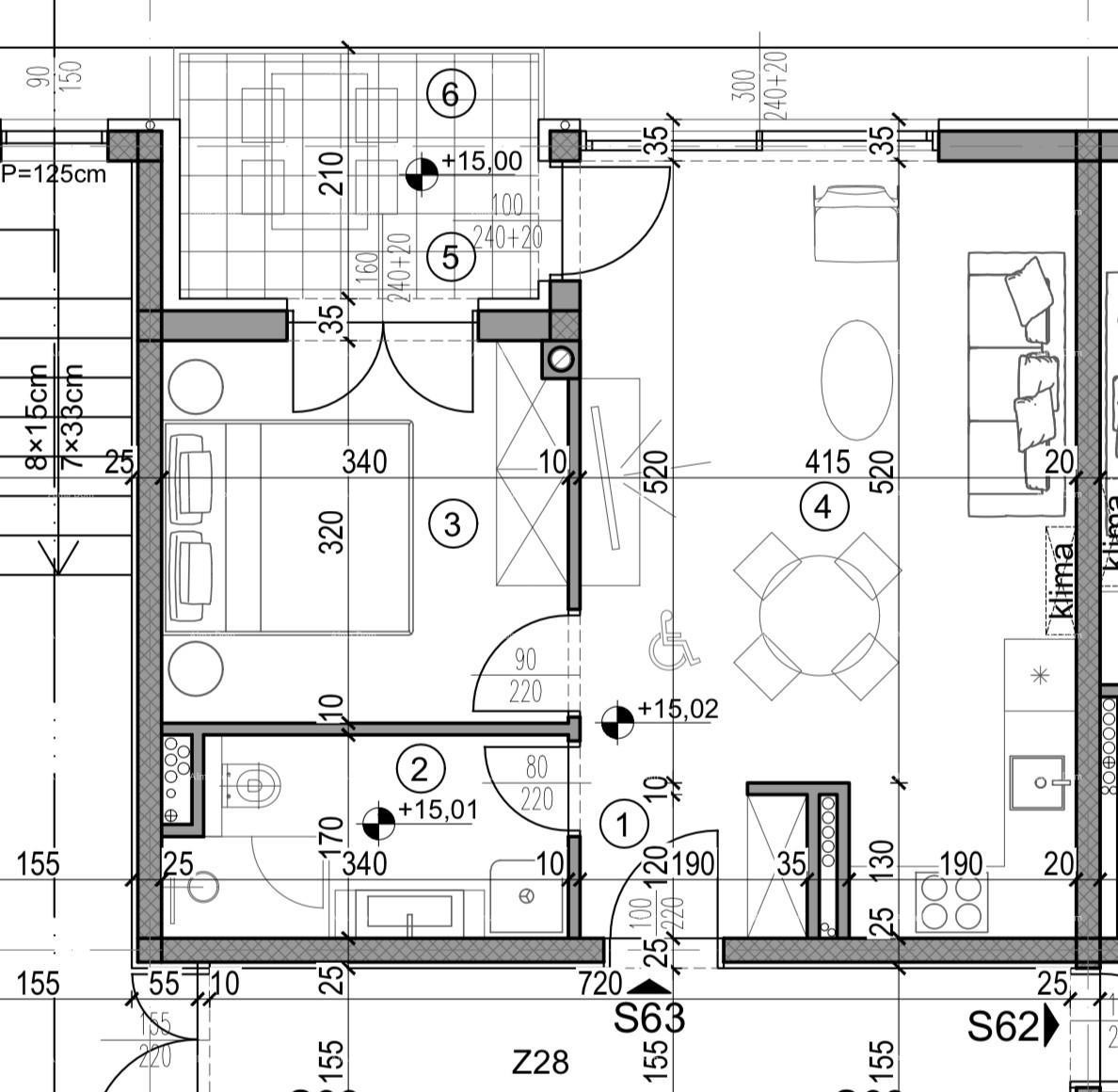 Pula! Edificio residenziale moderno con ascensore, vicino al centro. Appartamento con posto auto. S63 4
