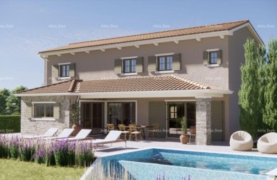 Prodaja - kombinirano zemljišče z idejnim projektom in pogledom na morje, Grožnjan!