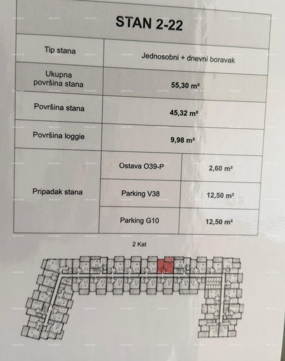 UMAG – Novogradnja! Stan  u modernom stambenom kompleksu s dva parkina mjesta,S 2-22 27