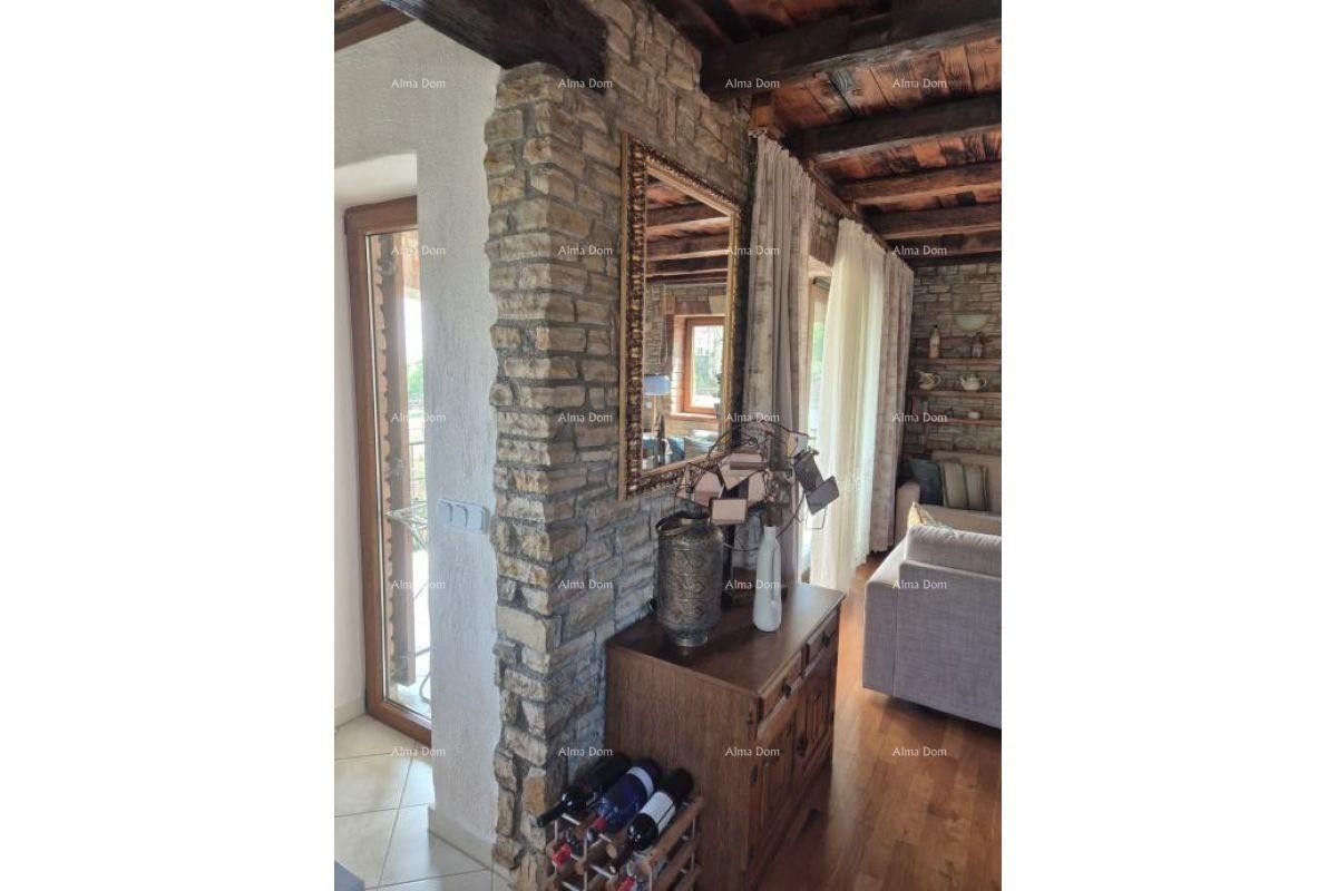 Stone house with a pool and panoramic sea view – Kaštelir 12