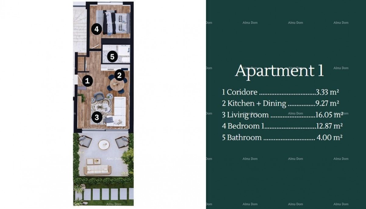 Prodaja modernih apartmajev v čudovitem stanovanjskem naselju, Umag A1-D7 8