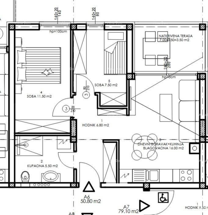 Nuovo progetto residenziale, vendita di un appartamento con due camere da letto - Pula! 1