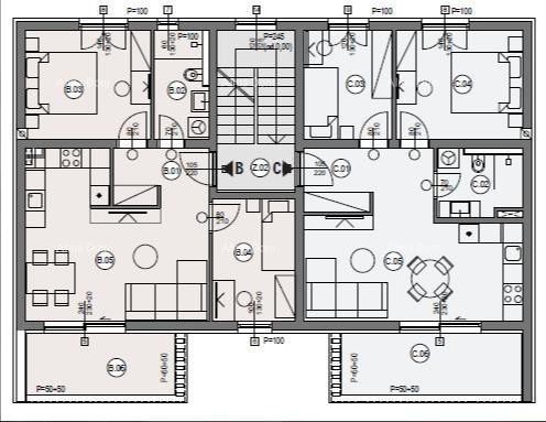ŠTINJAN – NEW BUILDING NEAR THE SEA AND THE CITY. Apartment B Building C 6