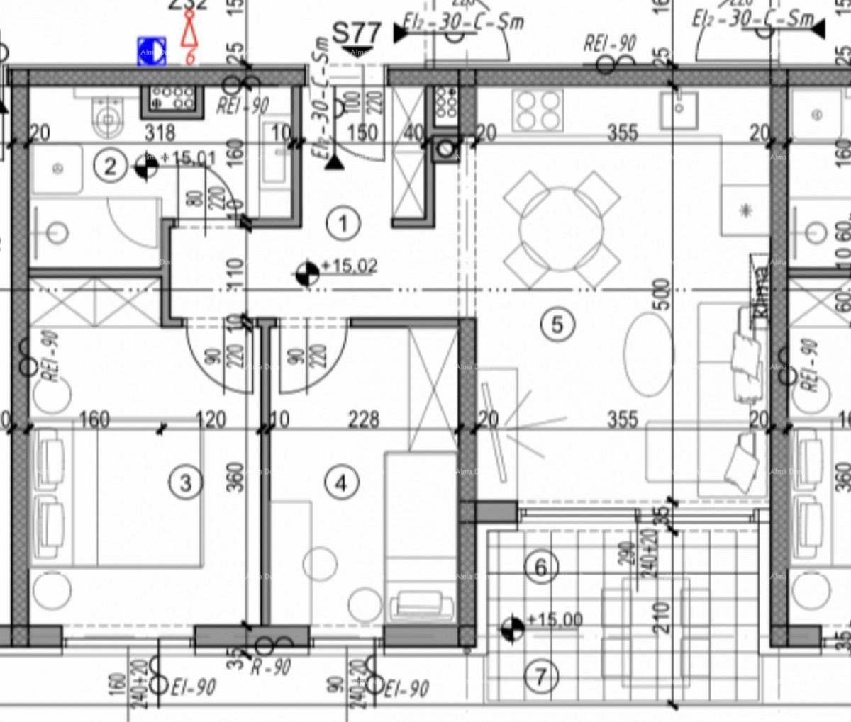 Пула! Многофункциональное современное здание с лифтом, рядом с центром. Квартира с парковочным местом и кладовкой. S77 4