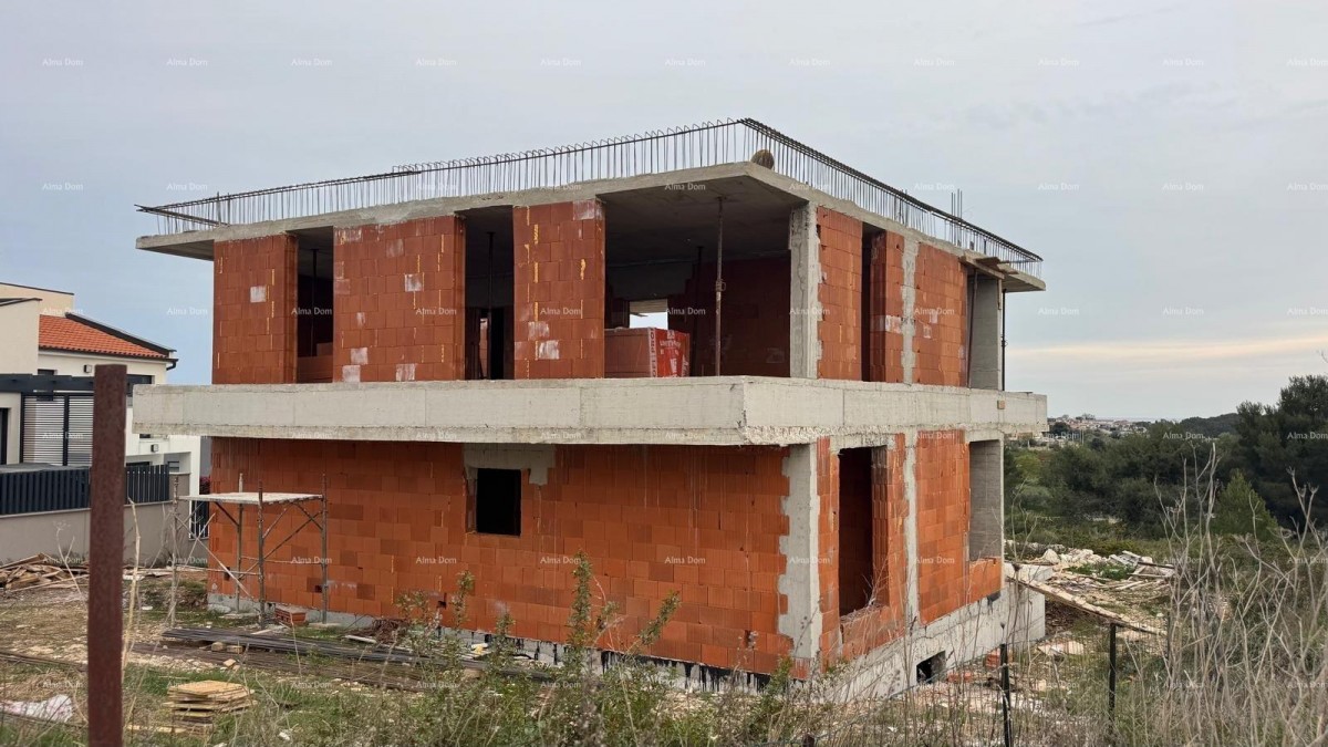 Mukalba, Medulin, Prodaja kuće u roh-bau fazi s pogledom na more 9