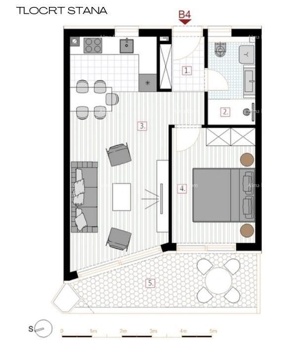 Sale of modern apartments in an exclusive building with a view of the marina, Pula! B4 9