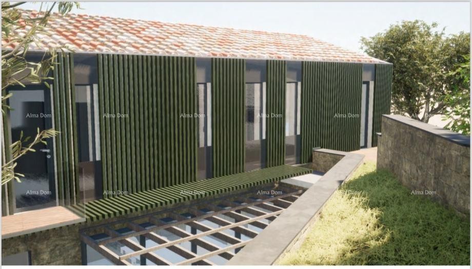 Terreno edificabile con rudere in vendita a Labin, con vista mare e progetto incluso. 7