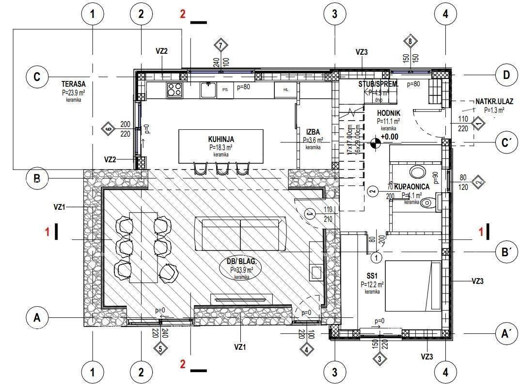 Vodnjan. House under construction with pool and Svetvinčenat, land with building permit! 5